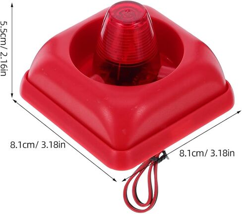 Dc 12v-24v Industrial Sound and Light Alarm Siren with Flashing Strobe, Loud Fire Warning Siren for Factory, Office, Home Safety and Alert Device in Saudi Arabia