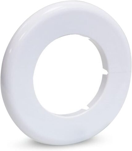 Floor and Ceiling Plate Cover Split Flange, 1-1/2" Escutcheon Plate, PVC Split Flange, Universal Design for Multipurpose Plumbing Applications, White, 5 Pack in Kuwait