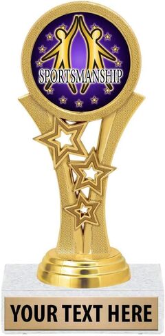 Crown Awards Sportsmanship Trophies, 5 1/2" Starbeam Sportsmanship Team Trophy, Engraving Included in Kuwait
