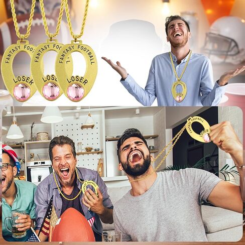 ميدالية الخاسر لكرة القدم الخيالية مع سلسلة جائزة جائزة المرحاض الأخيرة، سلسلة عنق خاسرة مضحكة، جائزة دوري كرة القدم هدية جائزة خيالية لمفضلات الحفلات in Kuwait