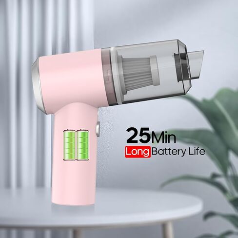 Auloea Portable Mini Car Vacuum Cleaner Pink, High Power Cordless(400g) Handheld Rechargeable Vacuum Cleaner for Desk V01 in Kuwait