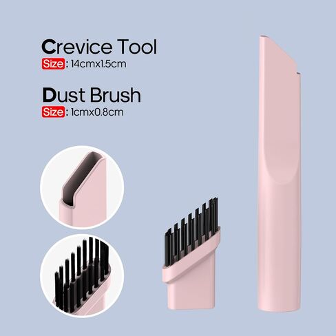 Auloea Portable Mini Car Vacuum Cleaner Pink, High Power Cordless(400g) Handheld Rechargeable Vacuum Cleaner for Desk V01 in Kuwait