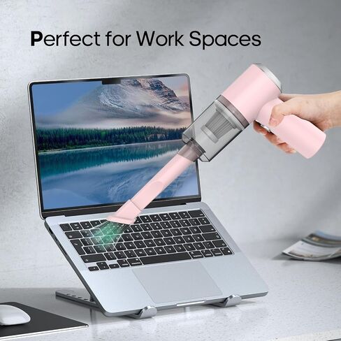 Auloea Portable Mini Car Vacuum Cleaner Pink, High Power Cordless(400g) Handheld Rechargeable Vacuum Cleaner for Desk V01 in Kuwait