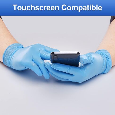 Vinyl Exam Gloves, 4-mil, Large, Clear 100-ct Box + Blue 100-ct Box in Kuwait