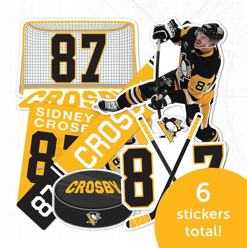 Desert Cactus Pittsburgh Penguins Sticker Team NHL National Hockey League Player Vinyl Decal Laptop Water Bottle Car Scrapbook (Type P2 - Sidney Crosby) in Kuwait