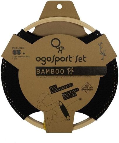 مجموعة أقراص الخيزران من OgoSport - كرة مطاطية OgoSoft - لعبة كرة نطاطة خارجية للشاطئ والحديقة - الرمي والرمي والالتقاط - للأطفال والبالغين من سن 8 سنوات فما فوق in Kuwait