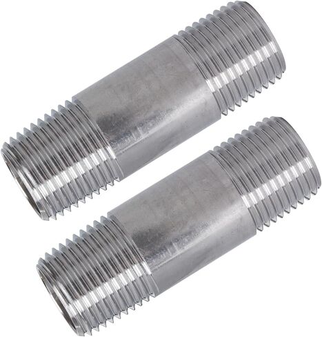 LTWFITTING الفولاذ المقاوم للصدأ 316 الأنابيب 2-1/2 بوصة طويلة الحلمة المناسب 1/2 بوصة ذكر NPT (حزمة من 2) in Kuwait