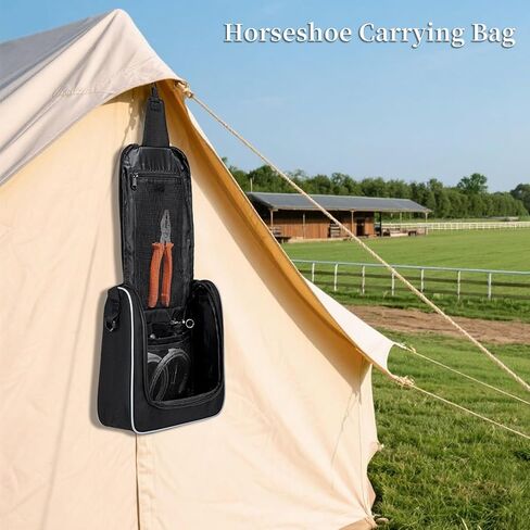 Portable Horseshoe Storage Bag for Carrying Horseshoe Outdoor Game Equipment,Lightweight and Durable,Can Store 2 Pairs of Horseshoes(Bag Only) in Kuwait