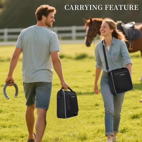 Portable Horseshoe Storage Bag for Carrying Horseshoe Outdoor Game Equipment,Lightweight and Durable,Can Store 2 Pairs of Horseshoes(Bag Only) in Kuwait