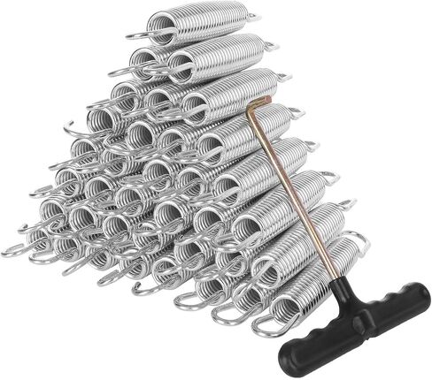 MIVIDE 72 Pack Trampoline Springs 5.5" Heavy Duty Galvanized Steel Replacement Trampoline Parts Springs with T Hook, Great for Outdoor Trampoline Aotob, Skywalker, JumpKing, UpperBounce, SkyBound in Kuwait