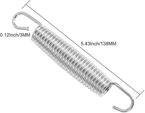 MIVIDE 72 Pack Trampoline Springs 5.5" Heavy Duty Galvanized Steel Replacement Trampoline Parts Springs with T Hook, Great for Outdoor Trampoline Aotob, Skywalker, JumpKing, UpperBounce, SkyBound in Kuwait