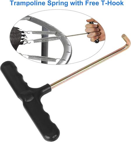MIVIDE 72 Pack Trampoline Springs 5.5" Heavy Duty Galvanized Steel Replacement Trampoline Parts Springs with T Hook, Great for Outdoor Trampoline Aotob, Skywalker, JumpKing, UpperBounce, SkyBound in Kuwait