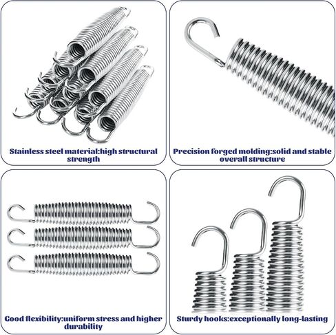 MIVIDE 72 Pack Trampoline Springs 5.5" Heavy Duty Galvanized Steel Replacement Trampoline Parts Springs with T Hook, Great for Outdoor Trampoline Aotob, Skywalker, JumpKing, UpperBounce, SkyBound in Kuwait