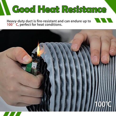 6 Inch Flexible Ducting Hose - Versatile 2" to 20" Ventilation and Exhaust Duct for Tight Spaces(L8mxID152mm) in Kuwait