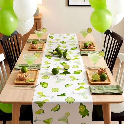 Breling 6 Pcs Plastic Margarita Party Table Runner Margs and Matrimony Bachelorette Decor Waterproof Themed Party Decorations 13 x 108 Inch Table Cloth Runner Entertainment for Mexican Taco Bar in Kuwait