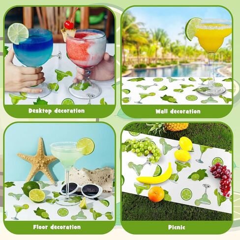 Breling 6 Pcs Plastic Margarita Party Table Runner Margs and Matrimony Bachelorette Decor Waterproof Themed Party Decorations 13 x 108 Inch Table Cloth Runner Entertainment for Mexican Taco Bar in Kuwait