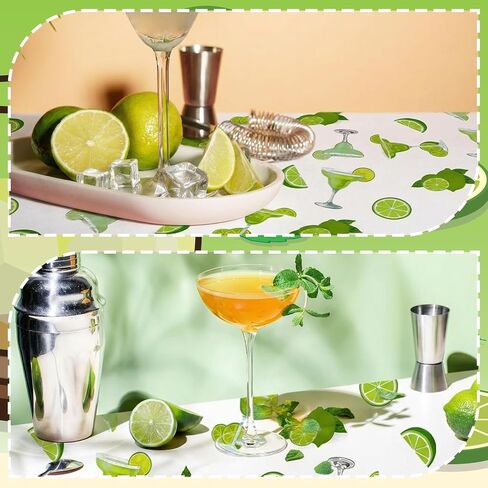 Breling 6 Pcs Plastic Margarita Party Table Runner Margs and Matrimony Bachelorette Decor Waterproof Themed Party Decorations 13 x 108 Inch Table Cloth Runner Entertainment for Mexican Taco Bar in Kuwait