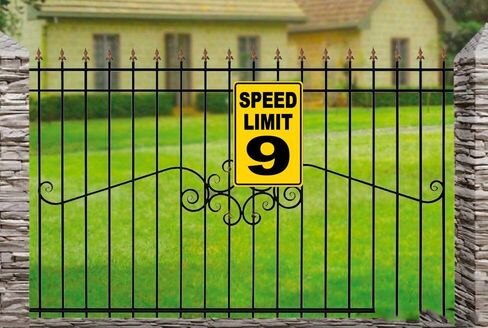Speed Limit 9 Sign Mph Slow Warning Dector Traffic Road Highway Metal Tin Sign 12x8 Inch in Kuwait
