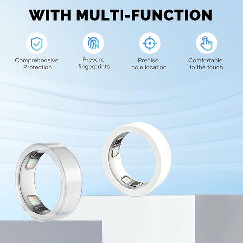 [3 Pack] Case for Oura Ring 5,NOUKAJU Ring Protective Cover,Drop-Proof,Scratch-Proof,M(Size 9-11),Silicone Protective Cover for Oura Ring 5(White+Pink+Clear White) in Kuwait