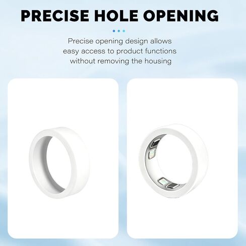 [3 Pack] Case for Oura Ring 5,NOUKAJU Ring Protective Cover,Drop-Proof,Scratch-Proof,M(Size 9-11),Silicone Protective Cover for Oura Ring 5(White+Pink+Clear White) in Kuwait