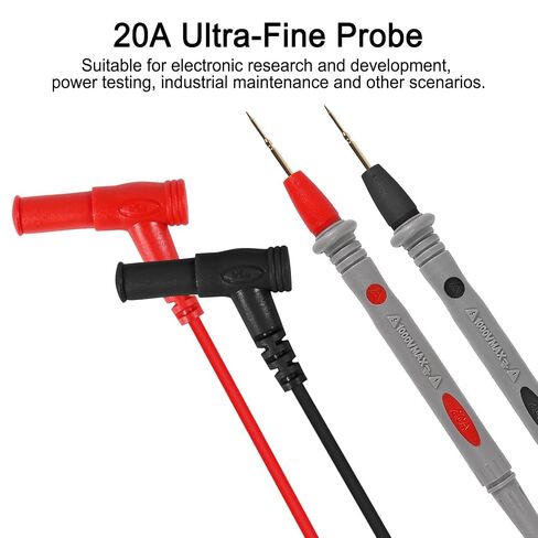 2PCS 1000V 20A Multimeter Test Probe Lead & 4PCS 1000V 10A Safety Alligator Clips, Soft Silicone Electrician Test Leads Kit Multimeter Electronic Clamp Meter in Kuwait