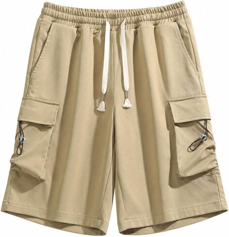 Men's Summer Cargo Shorts Outdoor Sports Shorts Elastic Waist Casual Hiking in Kuwait
