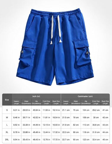 Men's Summer Cargo Shorts Outdoor Sports Shorts Elastic Waist Casual Hiking in Kuwait