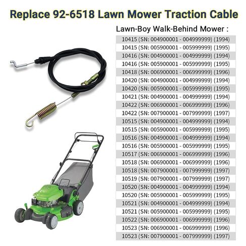 92-6518 Traction Cable for Lawn-Boy 10415 10520 Toro | Replaces 92-6518, Fits 10416-10422 10515-10523, 11001 22241 22261, Walk-Behind Mower Drive Part, 1-Pack in Kuwait