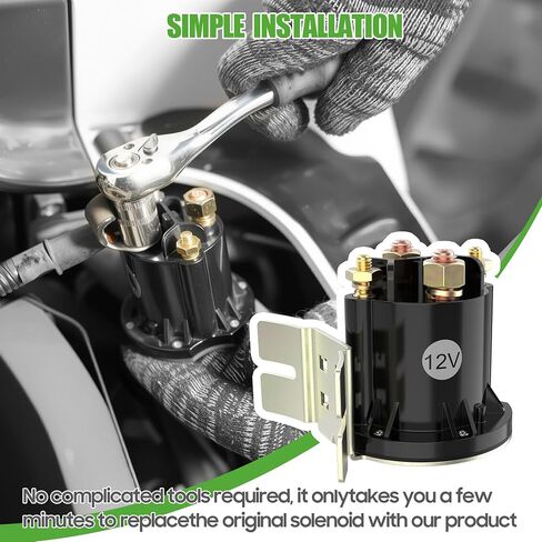 10L0L 12V Golf Cart Starter Solenoid Relay for Yamaha G22 G23 G27 G28 G29 YDRA Gas, 4-Terminal Continuous Duty Solenoid, Replaces JW1-H1950-00-00 JR3-H1950-00-00 JF2-H1950-00 J38-81950-01 684-1251-012 in Kuwait