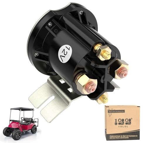 10L0L 12V Golf Cart Starter Solenoid Relay for Yamaha G22 G23 G27 G28 G29 YDRA Gas, 4-Terminal Continuous Duty Solenoid, Replaces JW1-H1950-00-00 JR3-H1950-00-00 JF2-H1950-00 J38-81950-01 684-1251-012 in Kuwait