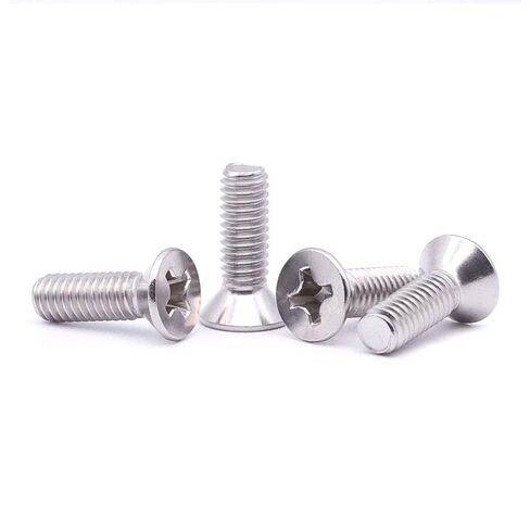 50 Pcs M4-0.7x6mm Flat Head Machine Screws, Phillips Cross Screw, Phillips Drive，304 Stainless Steel, Fasteners Bolts，Countersunk Machine Screws in Kuwait