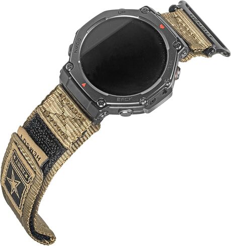 حزام ساعة HEMSUT من النايلون متوافق مع Amazfit T-Rex، T-Rex Pro، T-Rex 2، T-Rex 3، T-Rex 3 Pro 44 مم/48 مم، T-Rex Ultra 1 /Ultra 2، حزام بديل مع محولات معدنية، شريط لاصق وحلقة قابل للتنفس in Kuwait