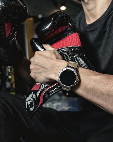 حزام ساعة HEMSUT من النايلون متوافق مع Amazfit T-Rex، T-Rex Pro، T-Rex 2، T-Rex 3، T-Rex 3 Pro 44 مم/48 مم، T-Rex Ultra 1 /Ultra 2، حزام بديل مع محولات معدنية، شريط لاصق وحلقة قابل للتنفس in Kuwait