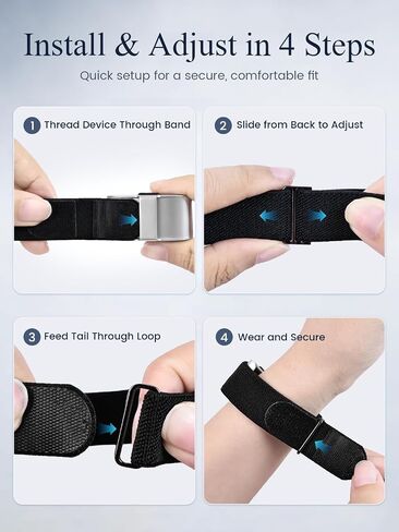 BlackPro Elastic Nylon Band Compatible with Hume Band Replacement Strap, Soft Breathable Adjustable Loop WristBand for Hume Band 1.0 Strap for Hume Health Fitness Tracker Wristband Women Men in Kuwait