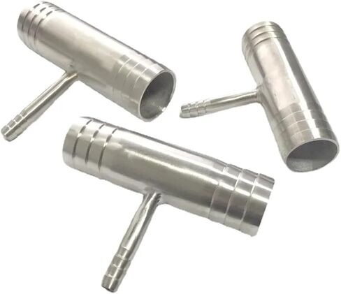 6 8 10 12 14 16 19 20 25 32 38-51mm Hose Reducer Tee 3 Ways Splitter 304 Stainless Steel Hosetail Connector Coupler Fitting(38-12-38mm) Plumbing Fittings in Kuwait