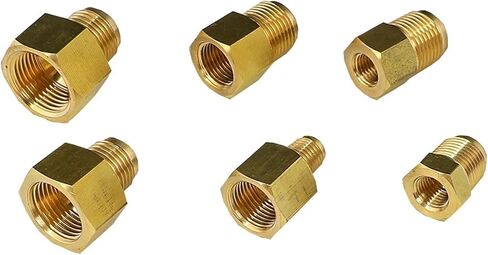 45 Deg SAE Flare Fit 1/4" 3/8" 1/2" 3/4" OD Tube Reducer Bushing Transfer Brass Pipe Fitting Connector Adapeter Air Conditioner(19.02mmF To 15.88mmM) Plumbing Fittings in Kuwait