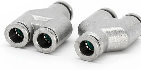 Pneumatic PY/PYG Pipe Connector 4-16mm OD Hose Reducing 8-6mm 304 Stainless Steel Push In Quick Connector Air Fitting Plumbing(PYG 6-4-6mm) Plumbing Fittings in Kuwait