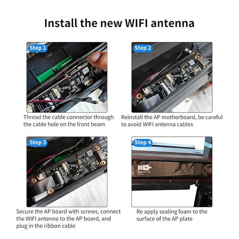 ملحقات بديلة FYSETC لـ BambuLab P1P P1S: حزمة 2 لوحة محول هوائي Wi-Fi مستنسخة مع كابل يعزز الإشارات اللاسلكية المناسبة لمشروع الطباعة P2S X1C AD5X 5M Pro H2D A1 Mini Voron2.4 ثلاثي الأبعاد in Kuwait