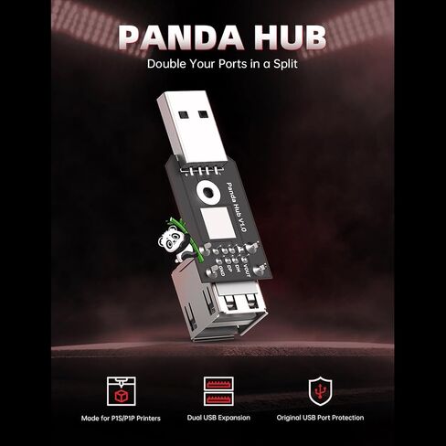 Double USB Connection Panda Adapter Original Port Protections for P1S/P1P Printers Securely Original Port Protections in Kuwait