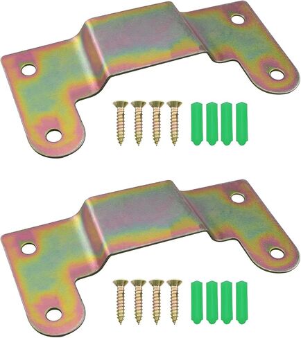 2PCS 4 Hole Wall Mount Bracket 8 Screws 8 Expansion Anchors Heavy Duty Fan Mounting Plate with Fixing Hooks 3.78x1.89x1.57 inches for Greenhouse Garage Fan Concealed Mounting in Kuwait