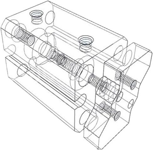 Air Cylinder CQMB bore 16mm Double Acting Compact Pneumatic Rod Guide cylinderstroke 5/10/15/20/25/30/35/40/45/50mm(Stroke 10mm,CQMB16) in Kuwait