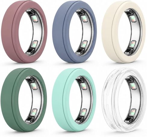 6 Pack Ring Cover for Oura Ring 5, Anti-Scratch Silicone Protector Cover Case for Oura Ring Gen 5 in Kuwait