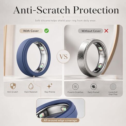 6 Pack Ring Cover for Oura Ring 5, Anti-Scratch Silicone Protector Cover Case for Oura Ring Gen 5 in Kuwait