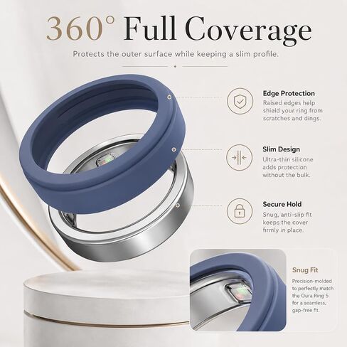 6 Pack Ring Cover for Oura Ring 5, Anti-Scratch Silicone Protector Cover Case for Oura Ring Gen 5 in Kuwait