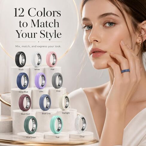 6 Pack Ring Cover for Oura Ring 5, Anti-Scratch Silicone Protector Cover Case for Oura Ring Gen 5 in Kuwait