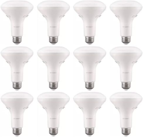 EcoSmart BR30 65/75/90-Watt Equivalent Universal Select LED Flood Light Bulb with Selectable Color Temperature (12-Pack) in Kuwait