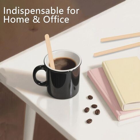 KTOJOY 1000 Pack Birch Wood Coffee Stirrers, 7.5 Inch Sturdy Coffee Stir Sticks, Smooth Round Ends, Splinter-Free Disposable Stir Sticks for Coffee, Cocktails, Office, Home Use in Kuwait