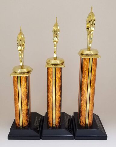 Halloween Pumpkin Jack O Lantern Set of (3) Trophies in Kuwait