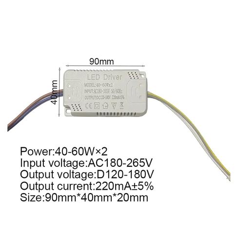 محرك LED 3 ألوان لإضاءة LED AC180-265V محول غير عازل لاستبدال ضوء LED (40-60 واط) × 2 in Kuwait