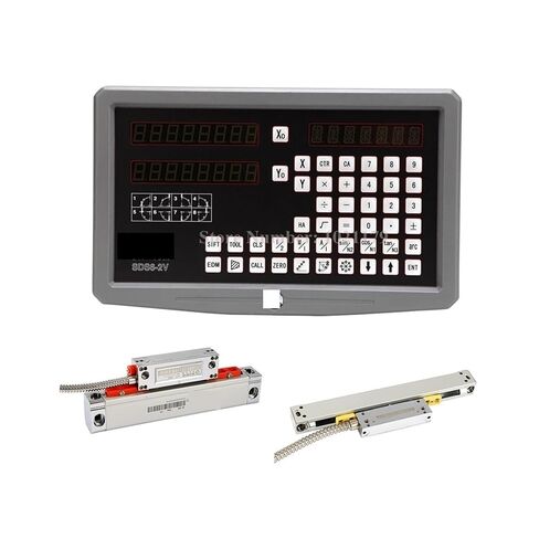 مخرطة طحن 0.005 مم 0.001 مم SINO DRO kit SDS6-2V 2 محور قراءات رقمية DRO + KA300 جهاز تشفير خطي + KA500 مقياس خطي رفيع (مجموعة كاملة 0.005 مم) in Kuwait